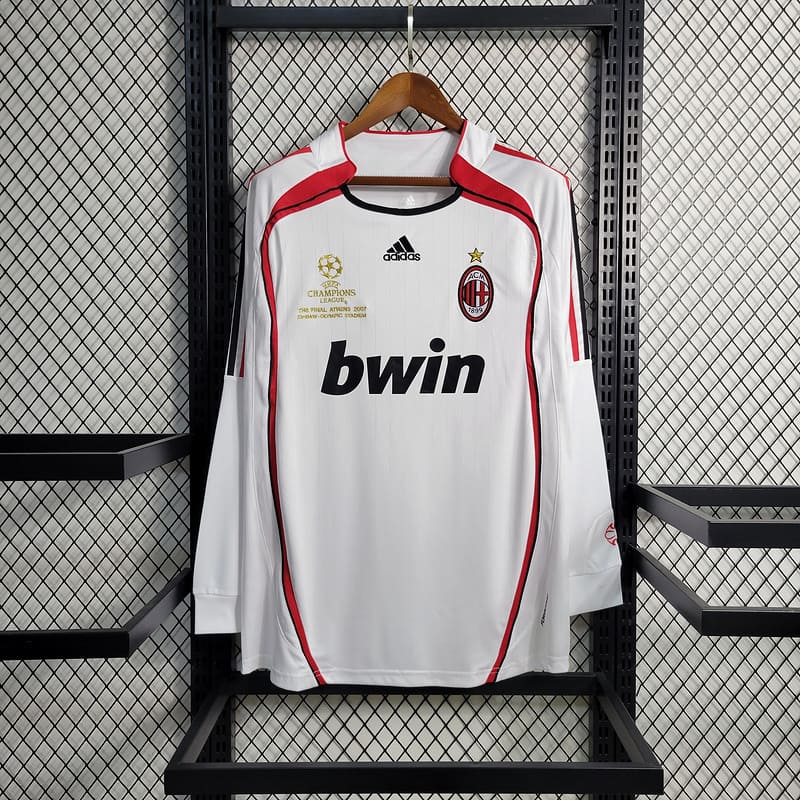 Camisa Milan II 06/07 Retrô Manga Longa (Sob encomenda)