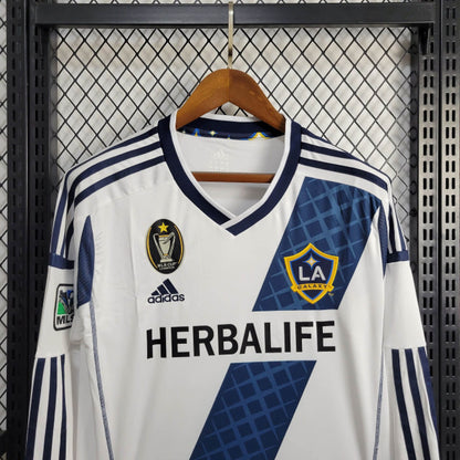 Camisa LA Galaxy I 2012  Retrô Manga Longa (Sob encomenda)