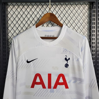 Camisa Tottenham I 23/24 Torcedor Manga Longa (Sob encomenda)