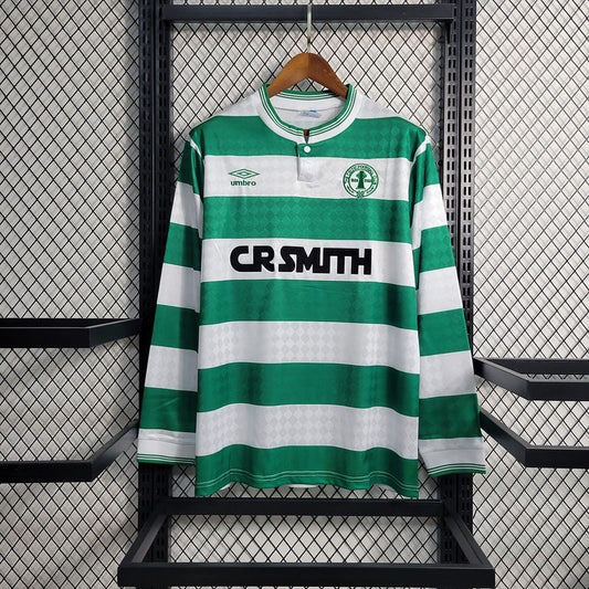 Camisa Celtic I 87/88 Retrô Manga Longa (Sob encomenda)