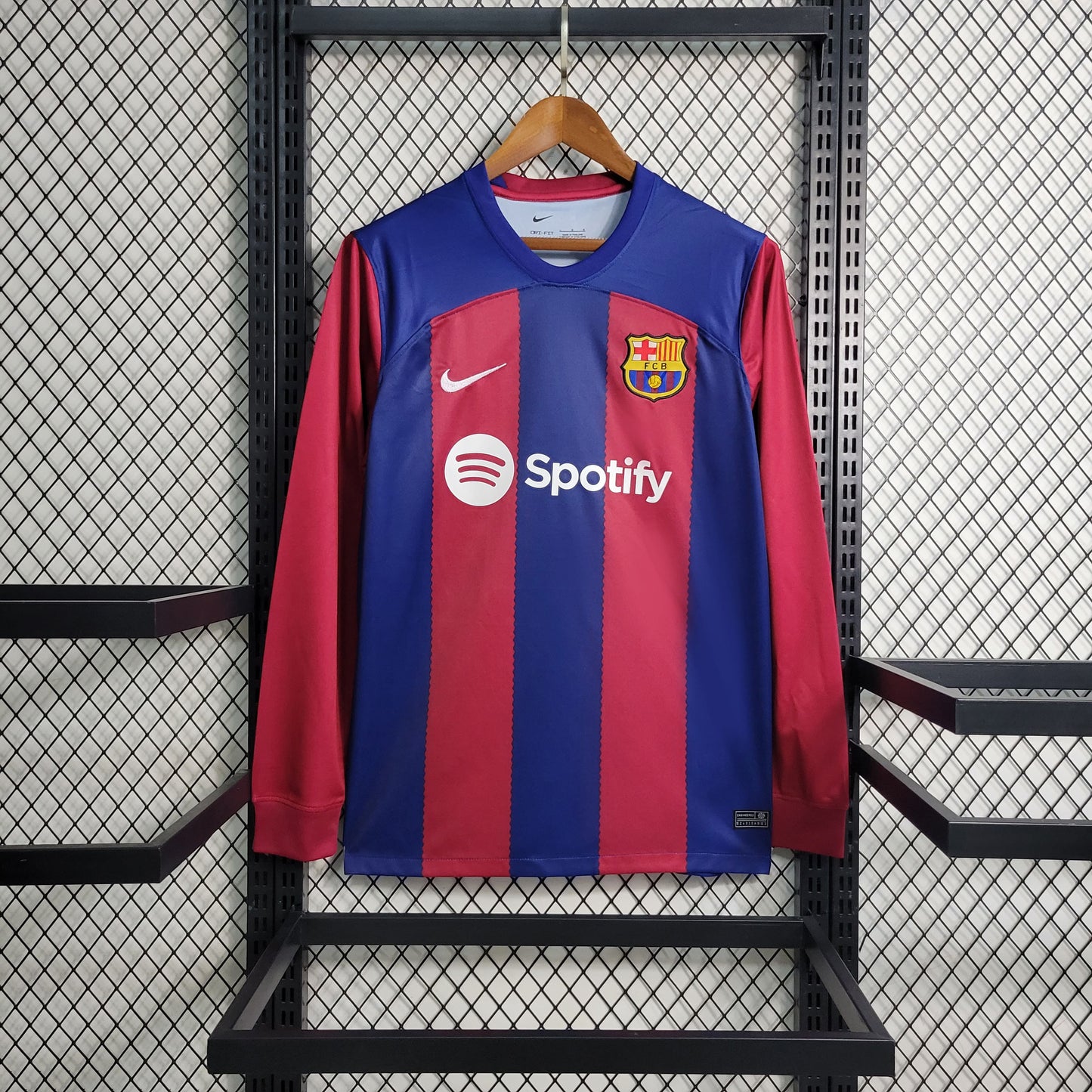 Camisa Barcelona I 23/24 Torcedor Manga Longa (Sob encomenda)