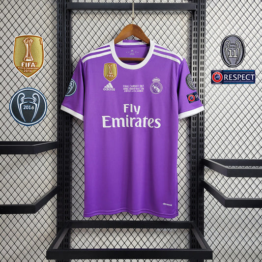 Camisa Real Madrid III 16/17 Retrô Masculina com Patchs (Sob encomenda)