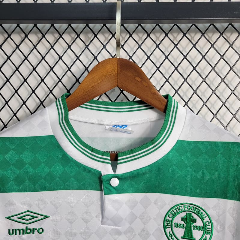 Camisa Celtic I 87/88 Retrô Manga Longa (Sob encomenda)