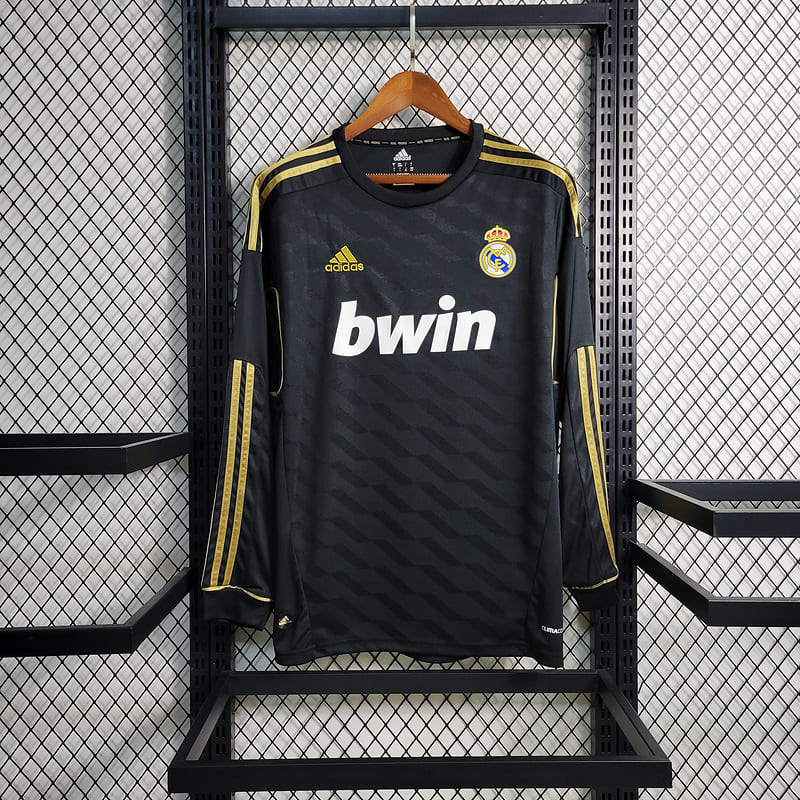 Camisa Real Madrid II 11/12 Retrô Manga Longa (Sob encomenda)