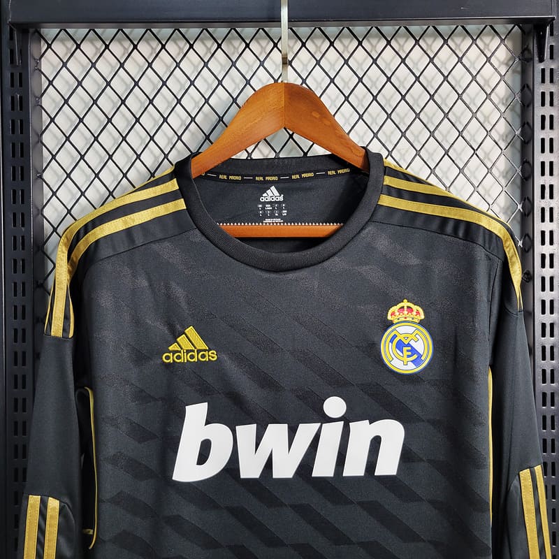 Camisa Real Madrid II 11/12 Retrô Manga Longa (Sob encomenda)