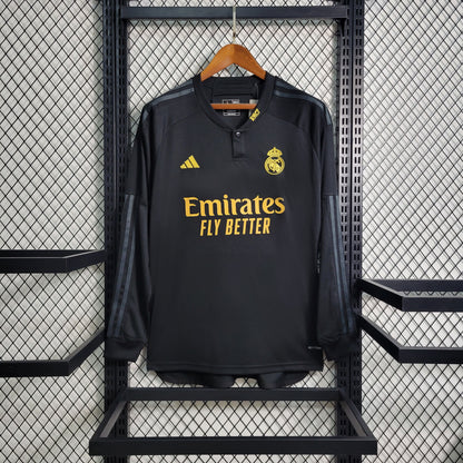 Camisa Real Madrid III 23/24 Torcedor Manga Longa (Sob encomenda)