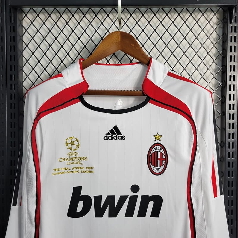 Camisa Milan II 06/07 Retrô Manga Longa (Sob encomenda)