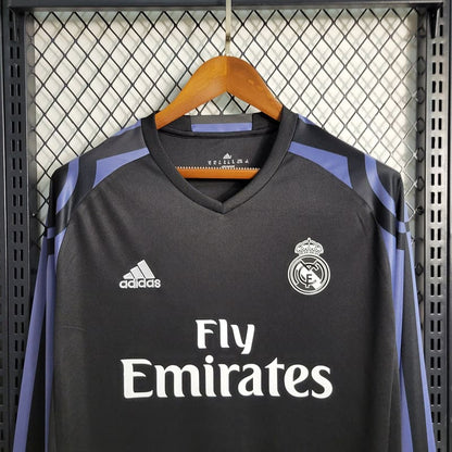 Camisa Real Madrid II 16/17 Retrô Manga Longa (Sob encomenda)