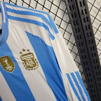 Camisa Argentina I 2024 Torcedor Manga Longa com Patch (Sob encomenda)