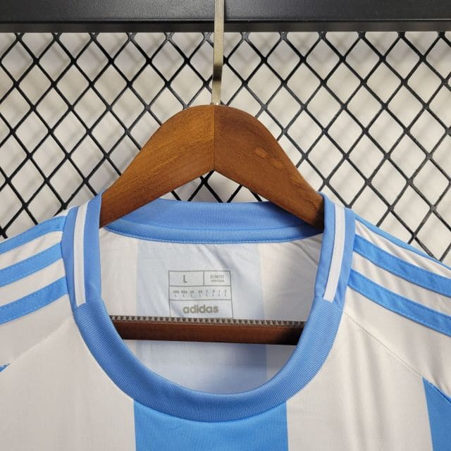 Camisa Argentina I 2024 Torcedor Manga Longa com Patch (Sob encomenda)