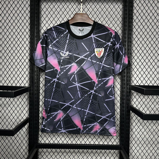 Camisa Athletic Bilbao Pré-Jogo 24/25 Torcedor (Sob encomenda)