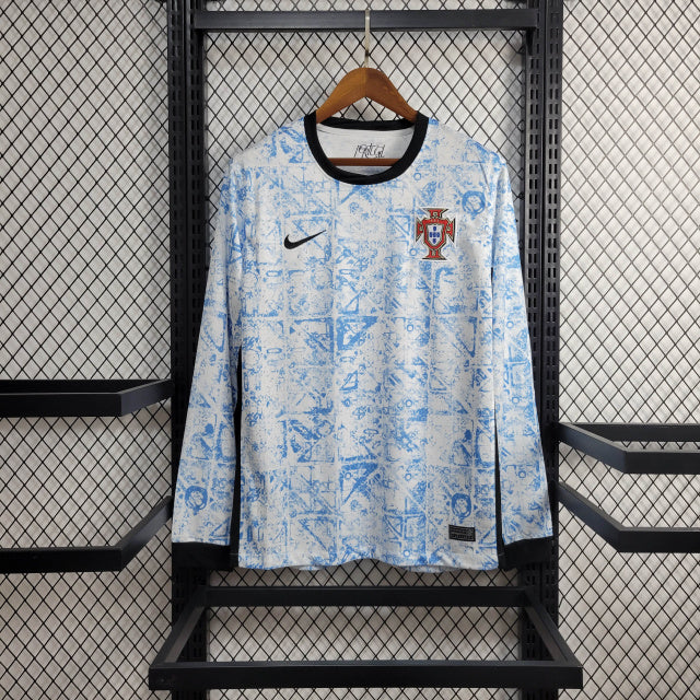 Camisa Portugal II 2024 Torcedor Manga Longa (Sob encomenda)