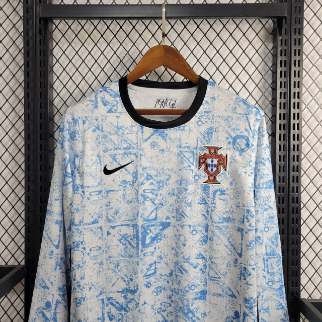 Camisa Portugal II 2024 Torcedor Manga Longa (Sob encomenda)