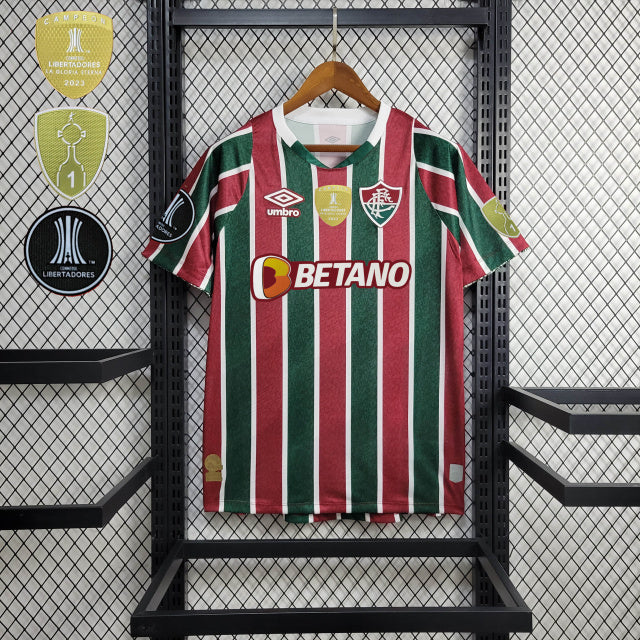 Camisa Fluminense I 24/25 Torcedor com Patchs e Patrocínio Master (Sob encomenda)