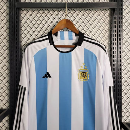 Camisa Argentina I 2022 Torcedor Manga Longa (Sob encomenda)