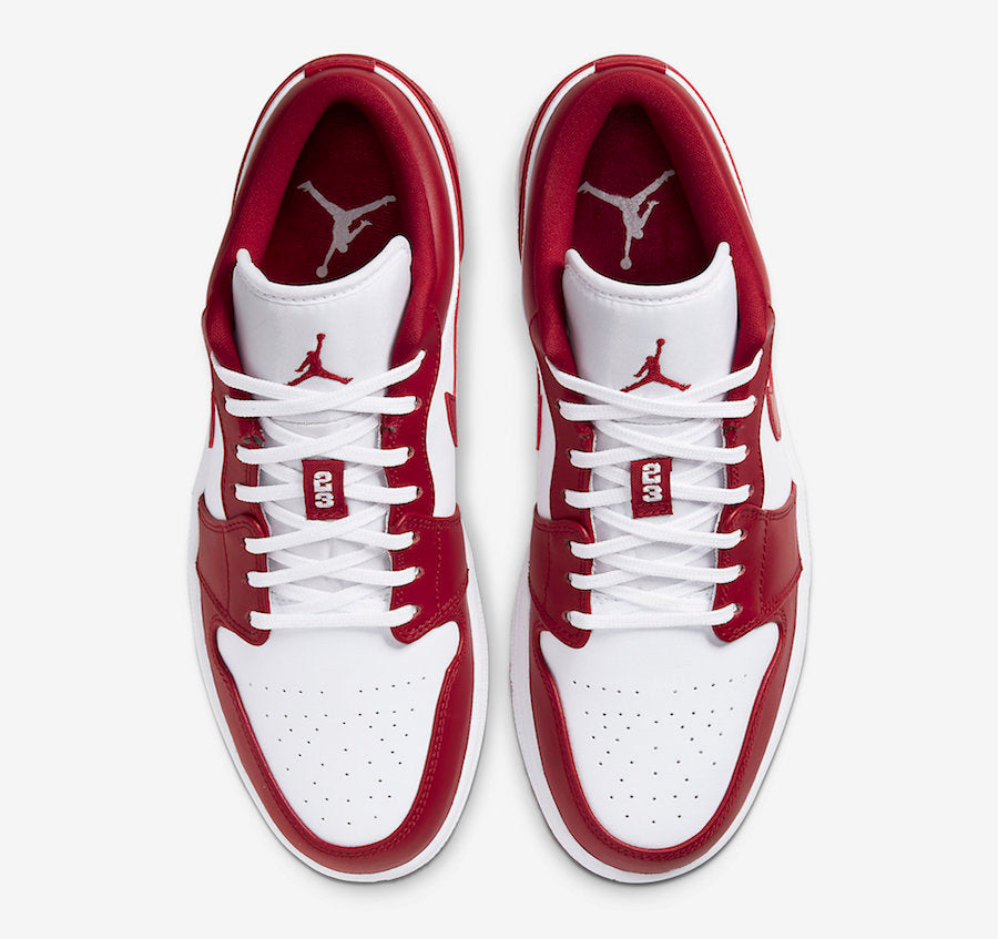 Tênis Jordan 1 Low Gym Red White (Sob encomenda)