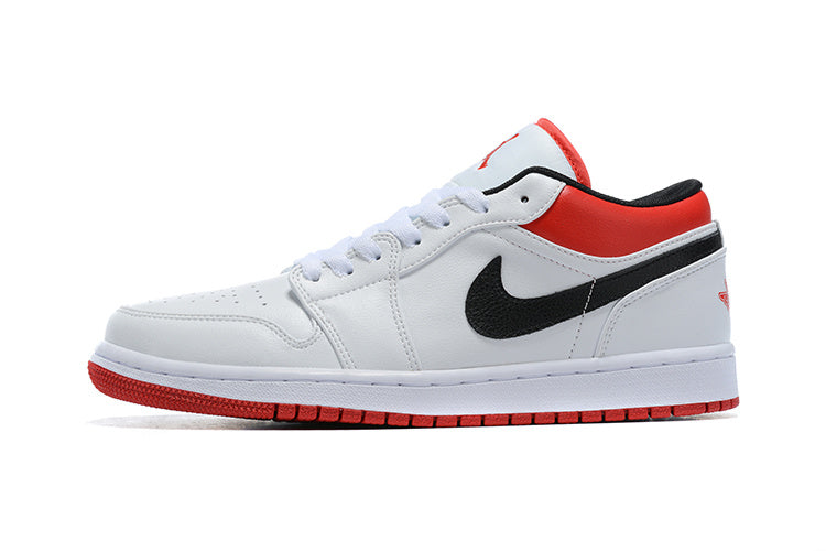 Tênis Jordan 1 Low White University Red Black (Sob encomenda)