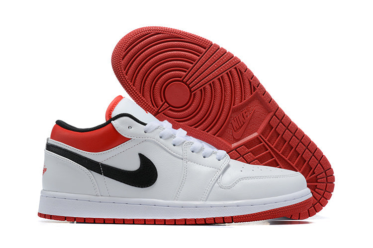 Tênis Jordan 1 Low White University Red Black (Sob encomenda)