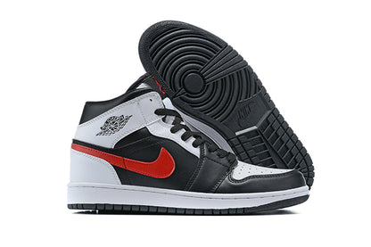 Tênis Jordan 1 Mid Black Chile Red White (Sob encomenda)