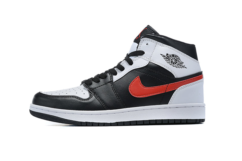 Tênis Jordan 1 Mid Black Chile Red White (Sob encomenda)