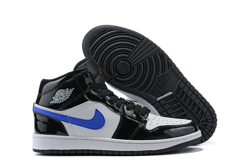 Tênis Jordan 1 Mid Black Racer Blue White (Sob encomenda)