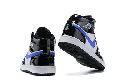 Tênis Jordan 1 Mid Black Racer Blue White (Sob encomenda)