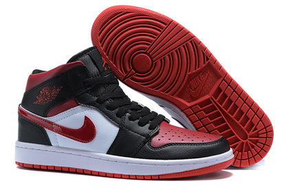 Tênis Jordan 1 Mid Bred Toe (Sob encomenda)