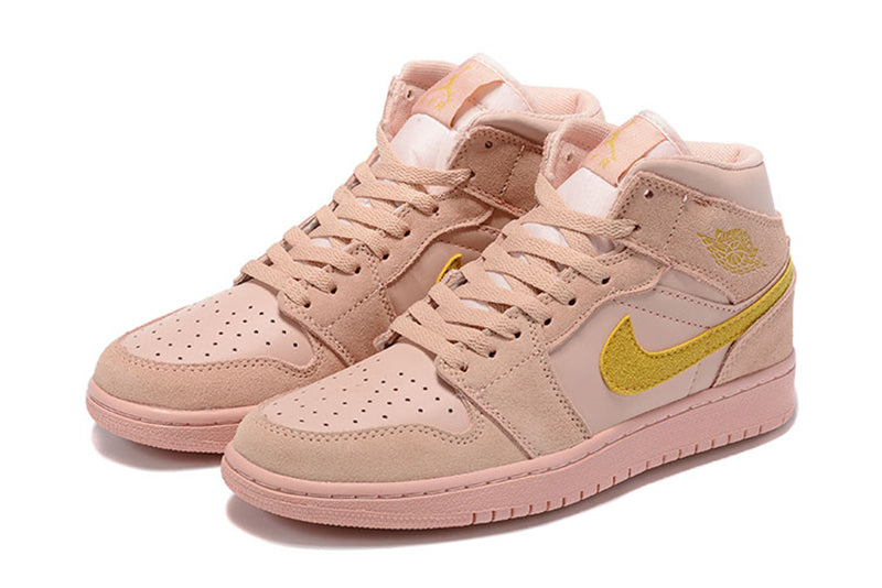 Tênis Jordan 1 Mid Coral Gold (Sob encomenda)