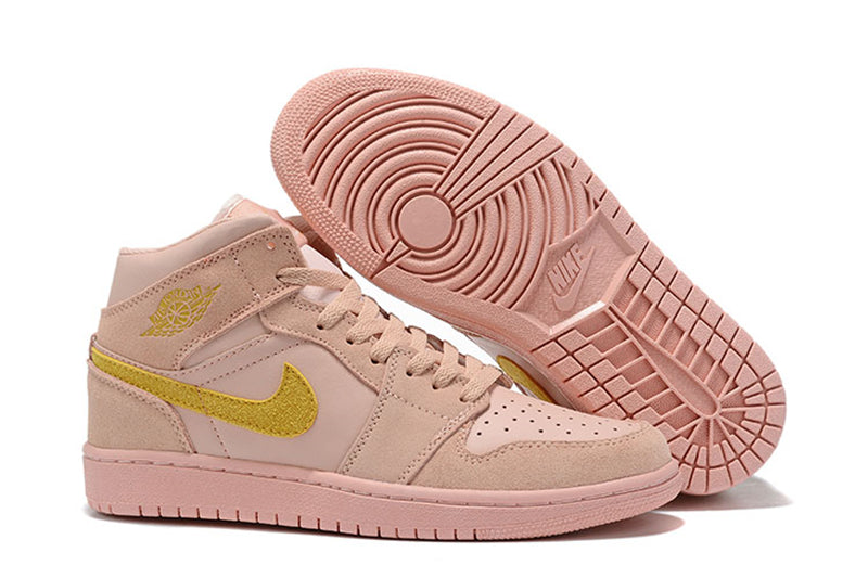 Tênis Jordan 1 Mid Coral Gold (Sob encomenda)