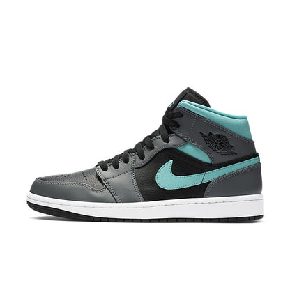 Tênis Jordan 1 Mid Grey Aqua (Sob encomenda)