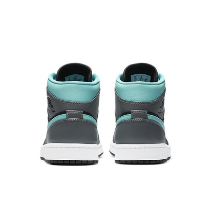 Tênis Jordan 1 Mid Grey Aqua (Sob encomenda)