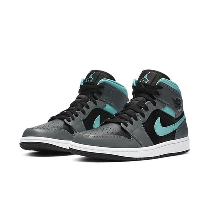 Tênis Jordan 1 Mid Grey Aqua (Sob encomenda)