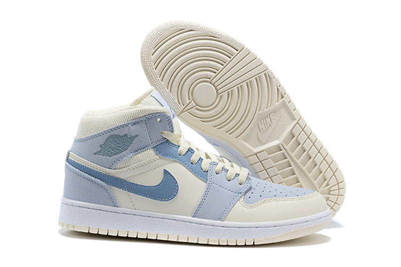 Tênis Jordan 1 Mid Mixed Textures Blue (Sob encomenda)