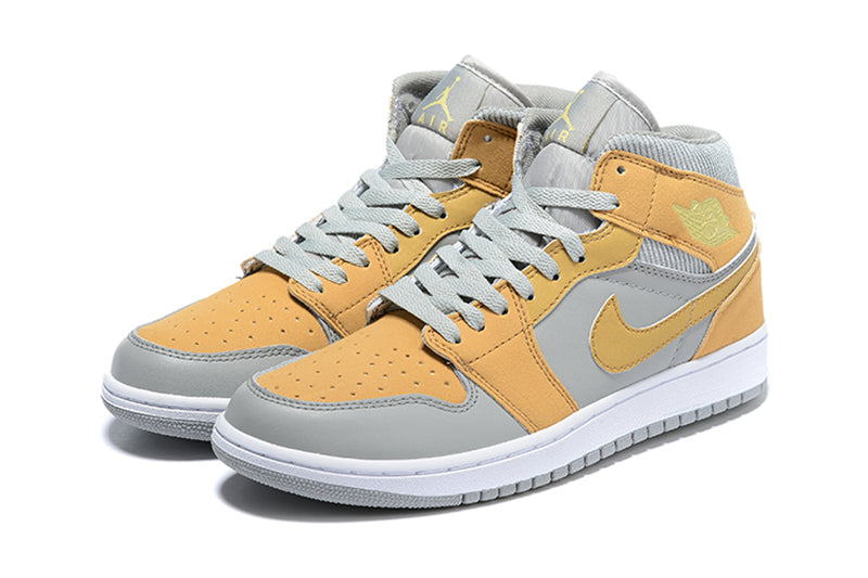 Tênis Jordan 1 Mid Mixed Textures Yellow (Sob encomenda)