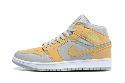 Tênis Jordan 1 Mid Mixed Textures Yellow (Sob encomenda)