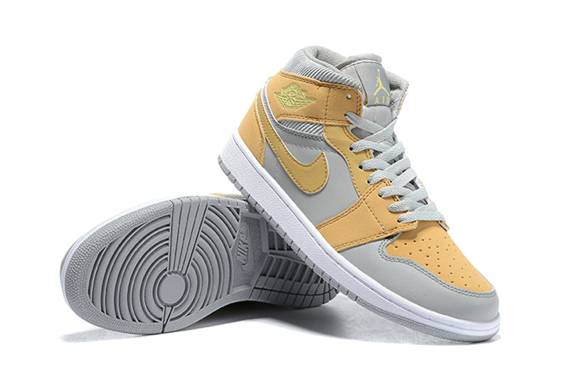 Tênis Jordan 1 Mid Mixed Textures Yellow (Sob encomenda)