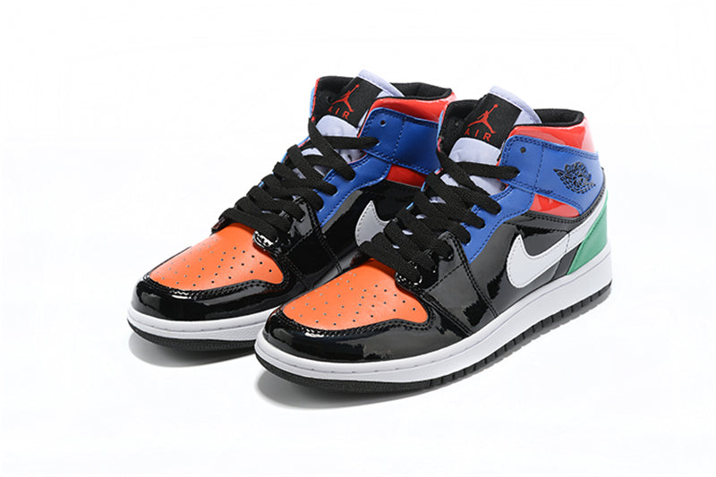 Tênis Jordan 1 Mid Multi Patent (Sob encomenda)