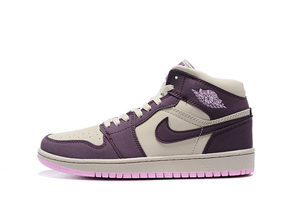 Tênis Jordan 1 Mid Pro Purple Desert Sand (Sob encomenda)