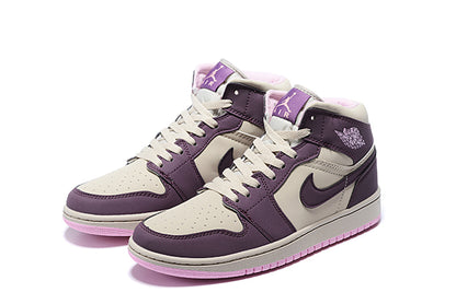 Tênis Jordan 1 Mid Pro Purple Desert Sand (Sob encomenda)