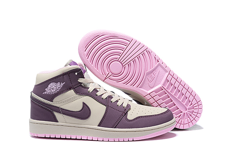 Tênis Jordan 1 Mid Pro Purple Desert Sand (Sob encomenda)