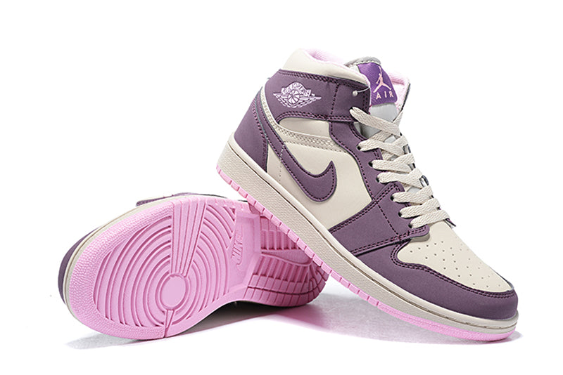 Tênis Jordan 1 Mid Pro Purple Desert Sand (Sob encomenda)