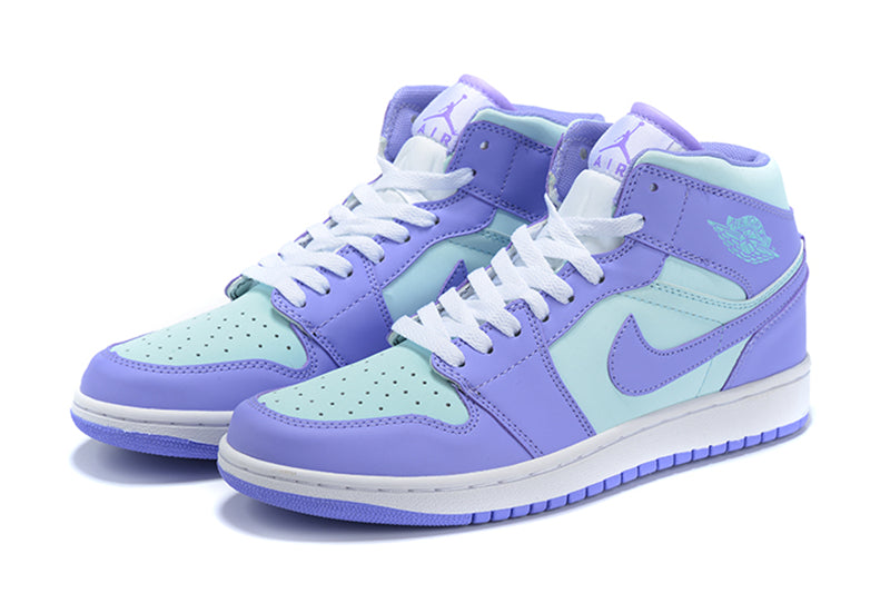 Tênis Jordan 1 Mid Purple Aqua (Sob encomenda)