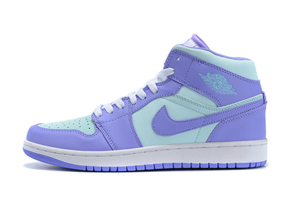 Tênis Jordan 1 Mid Purple Aqua (Sob encomenda)