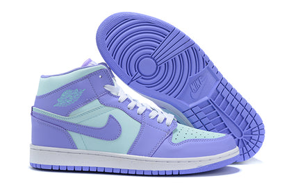 Tênis Jordan 1 Mid Purple Aqua (Sob encomenda)