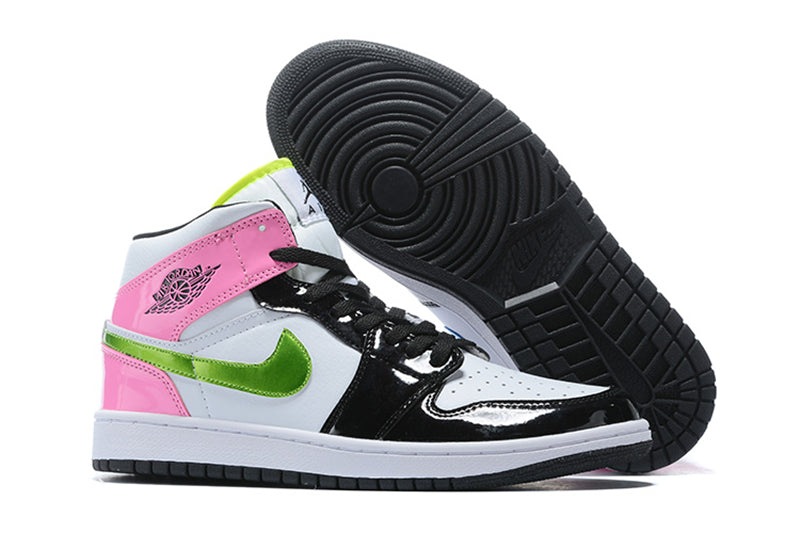 Tênis Jordan 1 Mid White Black Cyber Pink (Sob encomenda)