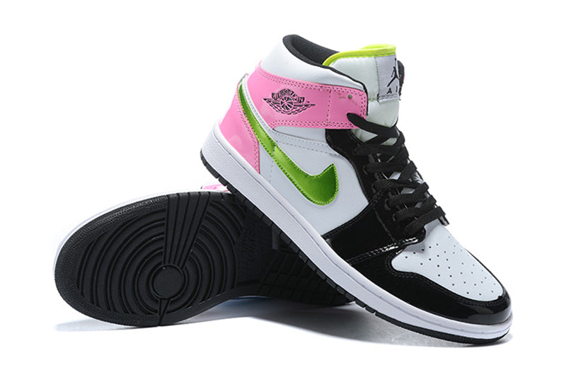 Tênis Jordan 1 Mid White Black Cyber Pink (Sob encomenda)