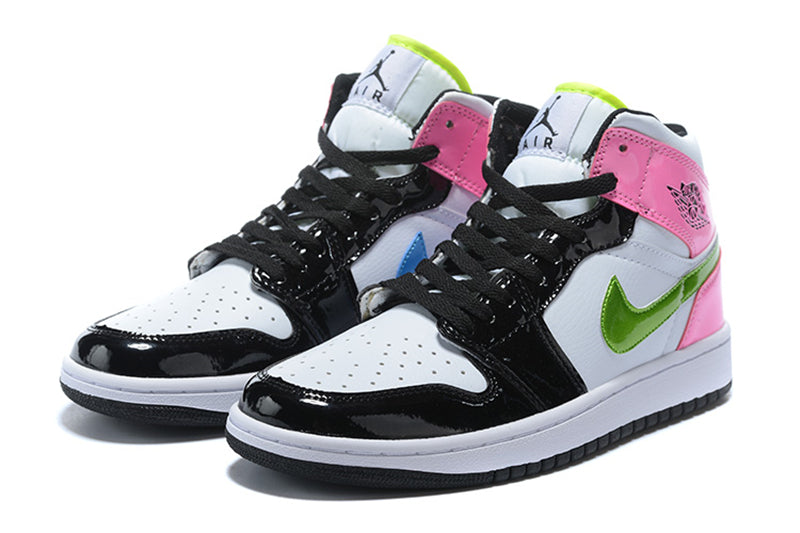 Tênis Jordan 1 Mid White Black Cyber Pink (Sob encomenda)