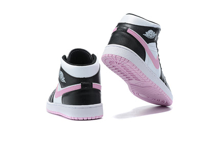 Tênis Jordan 1 Mid White Black Light Arctic Pink (Sob encomenda)