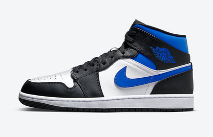 Tênis Jordan 1 Mid White Black Racer Blue (Sob encomenda)