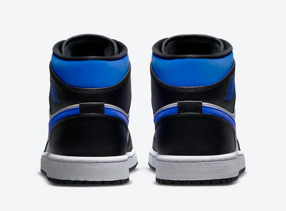 Tênis Jordan 1 Mid White Black Racer Blue (Sob encomenda)